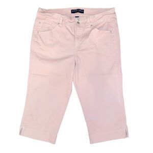 BANDOLINOBLU Stretch Capris Knee Length in Pink Size 14 Petals Petite